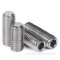 DIN913 Hexagon Hex Socket Set -schroeven met roestvrijstalen met platte uiteinde